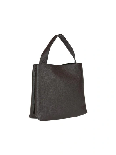 Shop Orciani Jackie Shoulder Bag In Dark Brown