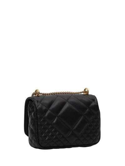 Shop Versace Icon Shoulder Bag In Nero