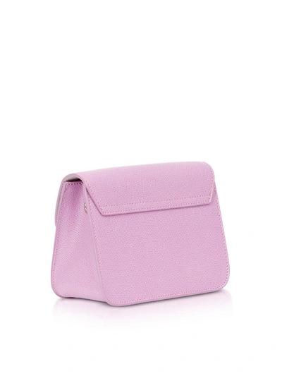 Shop Furla Glicine Leather Metropolis Mini Crossbody Bag In Lilac