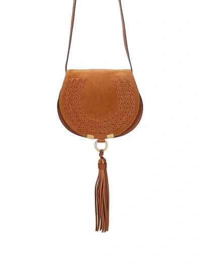 Shop Chloé Brown Leather Merci Bag In Leather Color