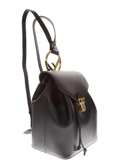 Shop Fendi Backpack In Leather In Black