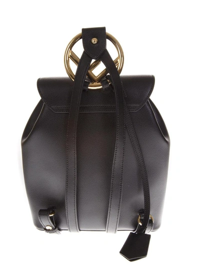Shop Fendi Backpack In Leather In Black