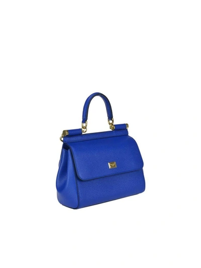 Shop Dolce & Gabbana Small Sicily Bag In Bluette Scuro