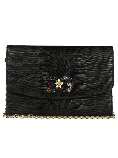 Shop Dolce & Gabbana Embellished Shoulder Bag