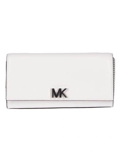 Shop Michael Michael Kors Mott Chain Shoulder Bag In White