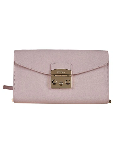 Shop Furla Metropolis Clutch In Camelia Pink