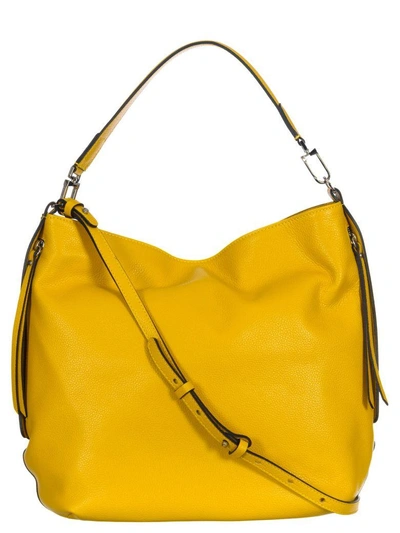 Shop Gianni Chiarini Leather Shoulder Bag In Ananas