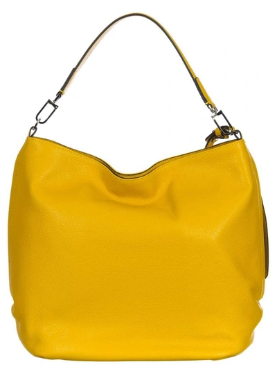 Shop Gianni Chiarini Leather Shoulder Bag In Ananas