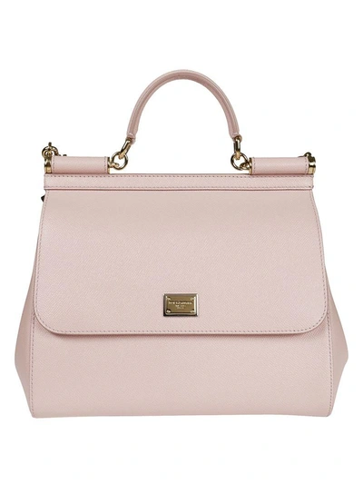 Shop Dolce & Gabbana Large Sicily Tote In Rosa