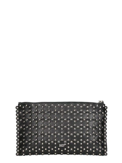 Shop Red Valentino Flower Puzzle Clutch Bag In Black