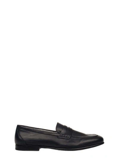 Shop Alberto Guardiani Blue Leather Loafer