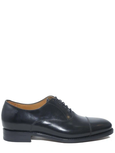 Shop Berwick - Lace-up Leather Shoes In Black