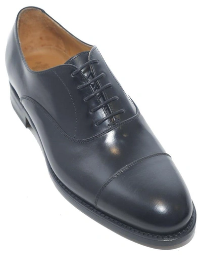 Shop Berwick - Lace-up Leather Shoes In Black