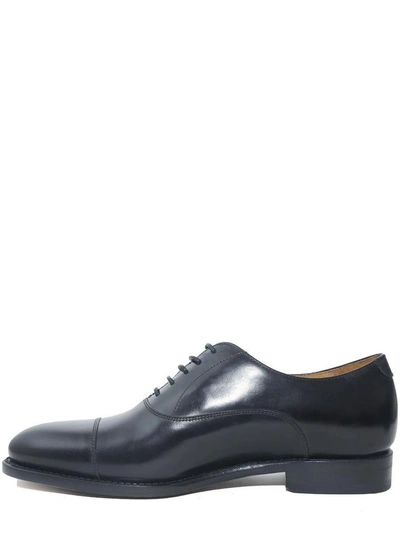 Shop Berwick - Lace-up Leather Shoes In Black