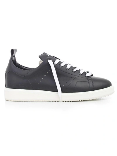 Shop Golden Goose Starter Sneakers In Ablack White Sole