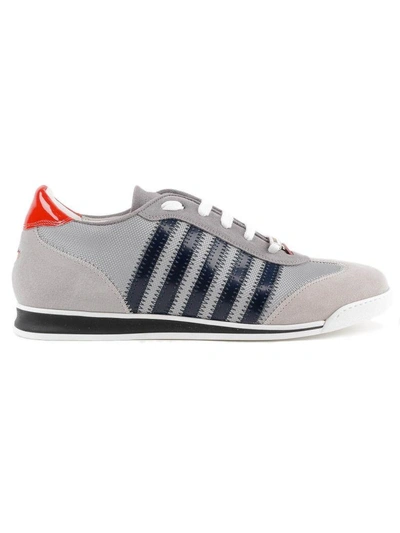 Shop Dsquared2 New Runner Sneakers In Mgrey/blu