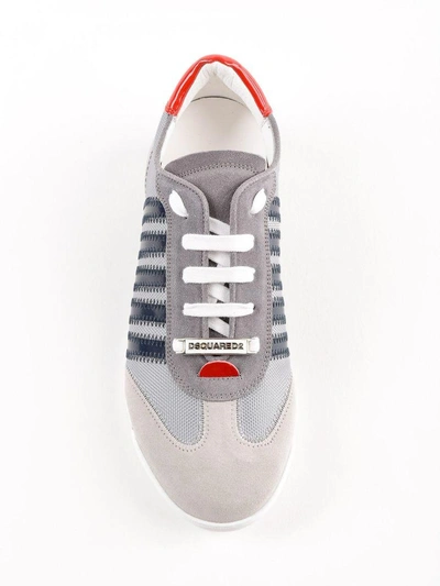 Shop Dsquared2 New Runner Sneakers In Mgrey/blu