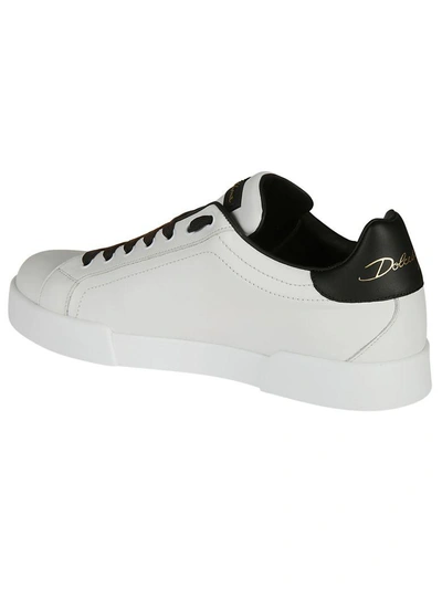 Shop Dolce & Gabbana Graffiti Crown Print Sneakers In White