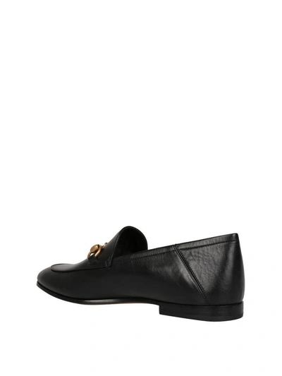 Shop Gucci Leather Loafers In Nero