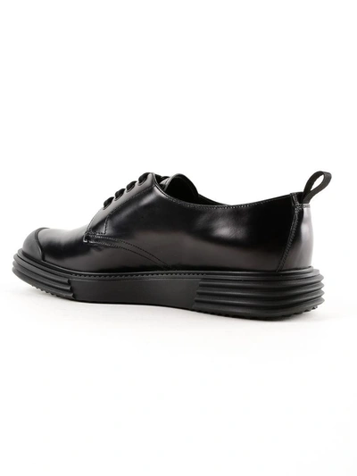 Shop Prada Lace Up Shoes In Nero