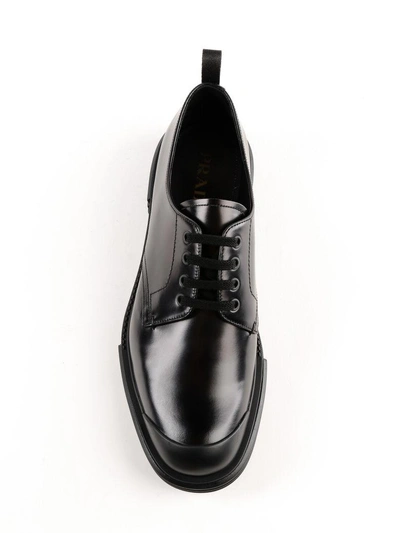 Shop Prada Lace Up Shoes In Nero