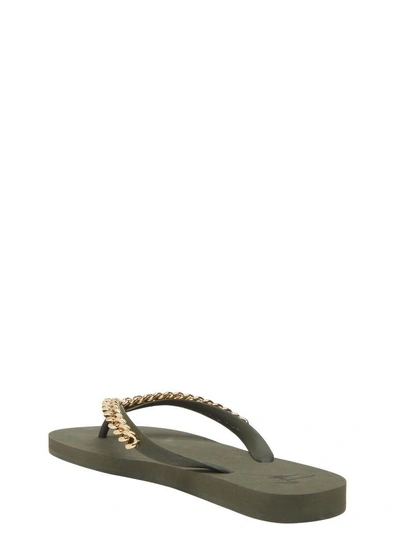 Shop Giuseppe Zanotti Slippers In Green