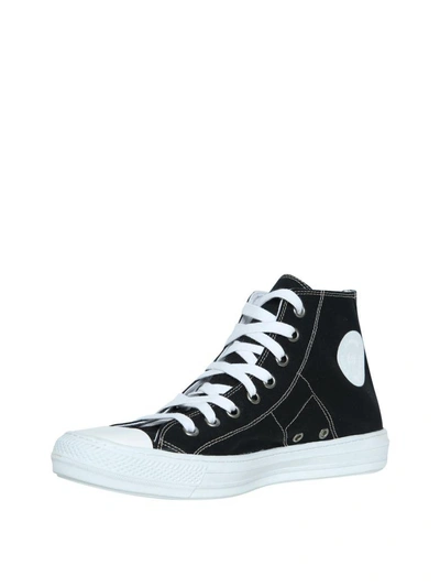 Shop Maison Margiela Black Canvas Stereotype High-top Sneakers In Nero