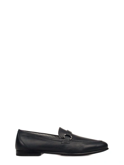 Shop Alberto Guardiani Blue Leather Loafer