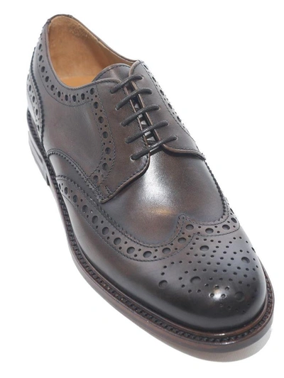 Shop Berwick - Lace-up Leather Shoes In Brown