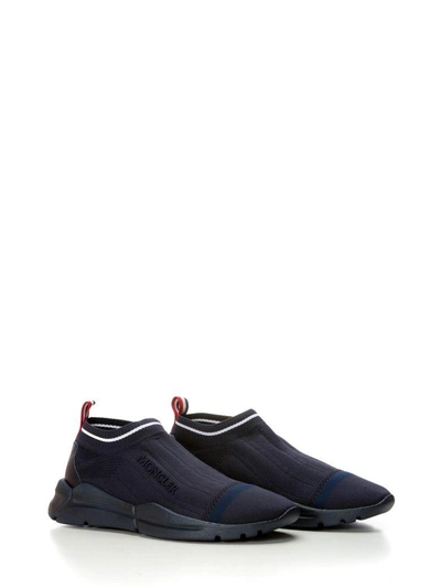 Moncler Adon Black Sneakers In Blu | ModeSens