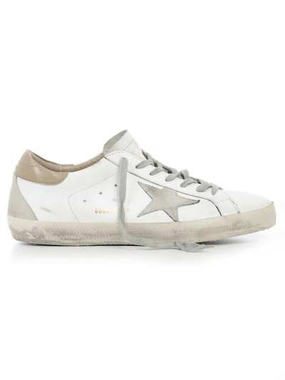 Shop Golden Goose Superstar Suede Sneakers In Hwhite Nude