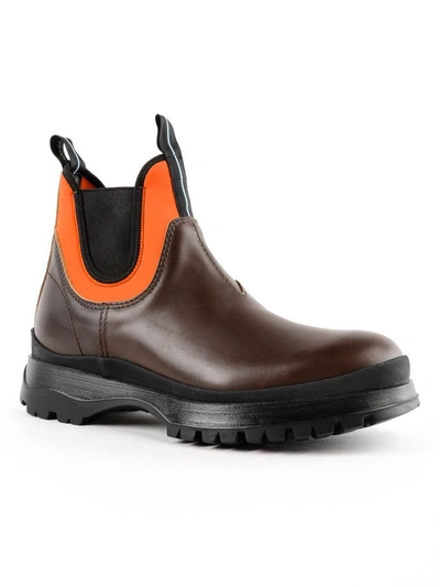 Shop Prada Ankle Boots In 26a Bruciato+arancio