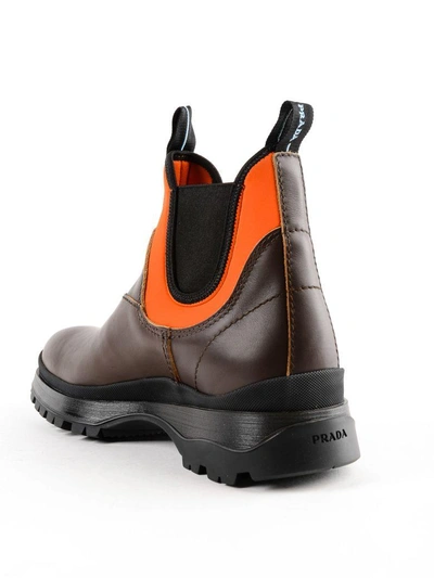 Shop Prada Ankle Boots In 26a Bruciato+arancio