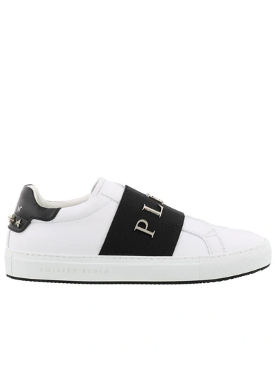 Shop Philipp Plein Johnson 12 Sneakers In White-black