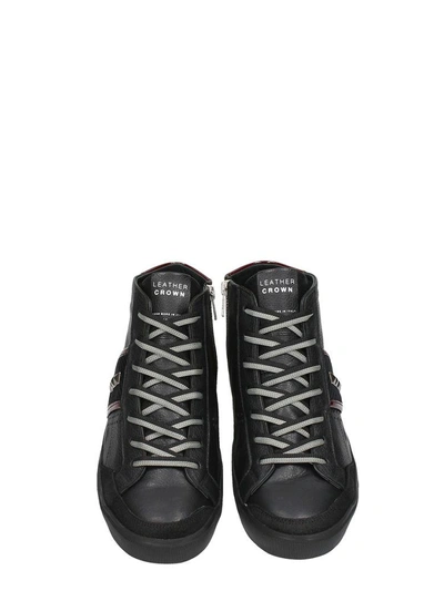 Shop Leather Crown Black Leather Sneakers