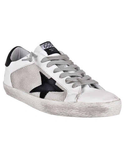 Shop Golden Goose Superstar Rope Sneakers In White/grey Cord