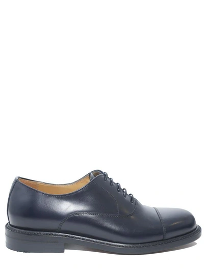 Shop Berwick - Derby Lace-up In Smooth Leather With Goodyear Processing In Blue