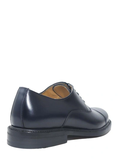 Shop Berwick - Derby Lace-up In Smooth Leather With Goodyear Processing In Blue