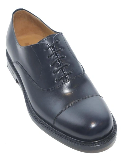 Shop Berwick - Derby Lace-up In Smooth Leather With Goodyear Processing In Blue