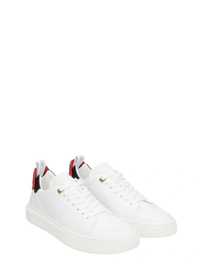 Shop Buscemi White Leather Sneakers