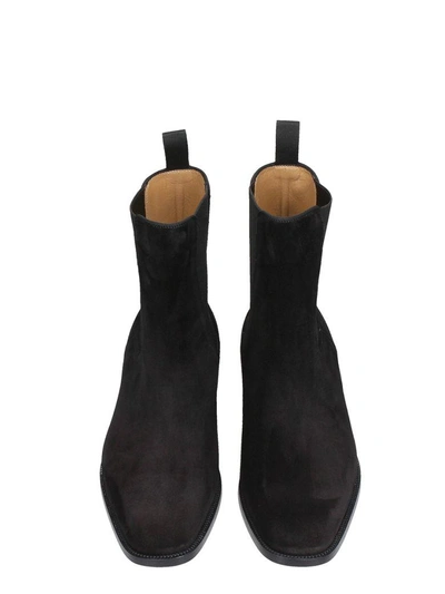 Shop Christian Louboutin Black Suede Boots