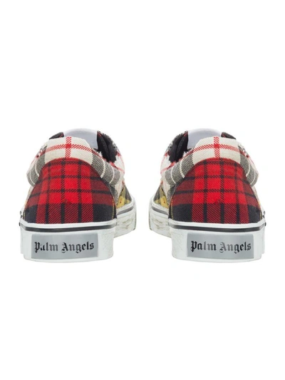 Shop Palm Angels Distressed Check In Multicolour