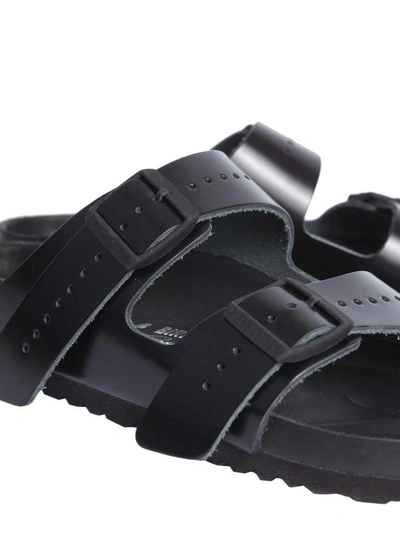 Shop Rick Owens Arizona Birkenstock Sandals In Nero