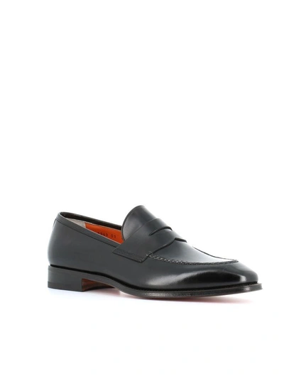 Shop Santoni Loafers Duke In Black