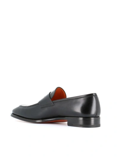 Shop Santoni Loafers Duke In Black