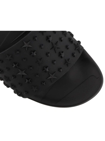 Shop Jimmy Choo Rey Sandals In Black