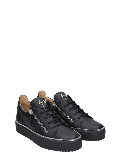 Shop Giuseppe Zanotti Low-top Sneaker In Black Leather