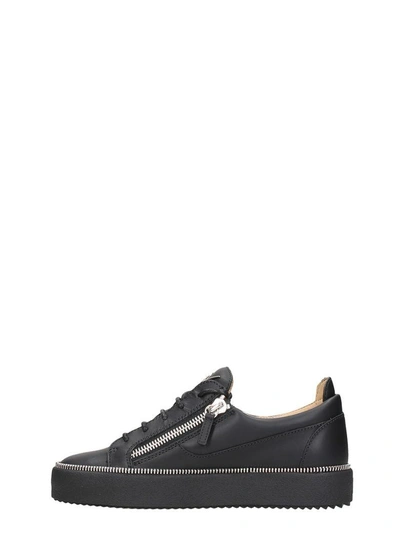 Shop Giuseppe Zanotti Low-top Sneaker In Black Leather