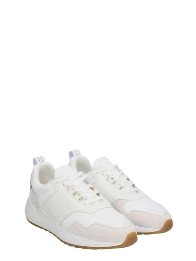Shop Buscemi Ventura White Leather And Suede Sneakers