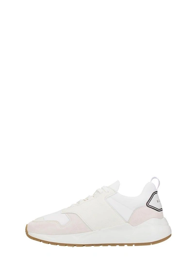 Shop Buscemi Ventura White Leather And Suede Sneakers